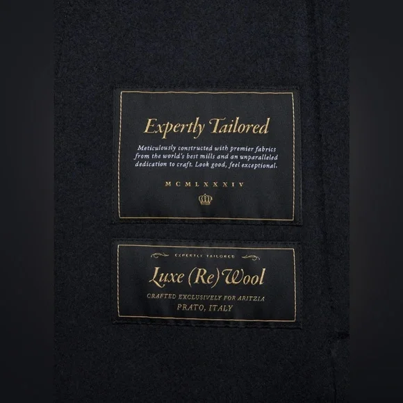 NWT Aritzia The Only Double-Faced Coat - Luxe (Re)Wool - Dark Night Navy Size XS - Picture 10 of 12